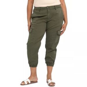 Sanctuary Womens Plus Olive Green Cargo Pants Size 32 14